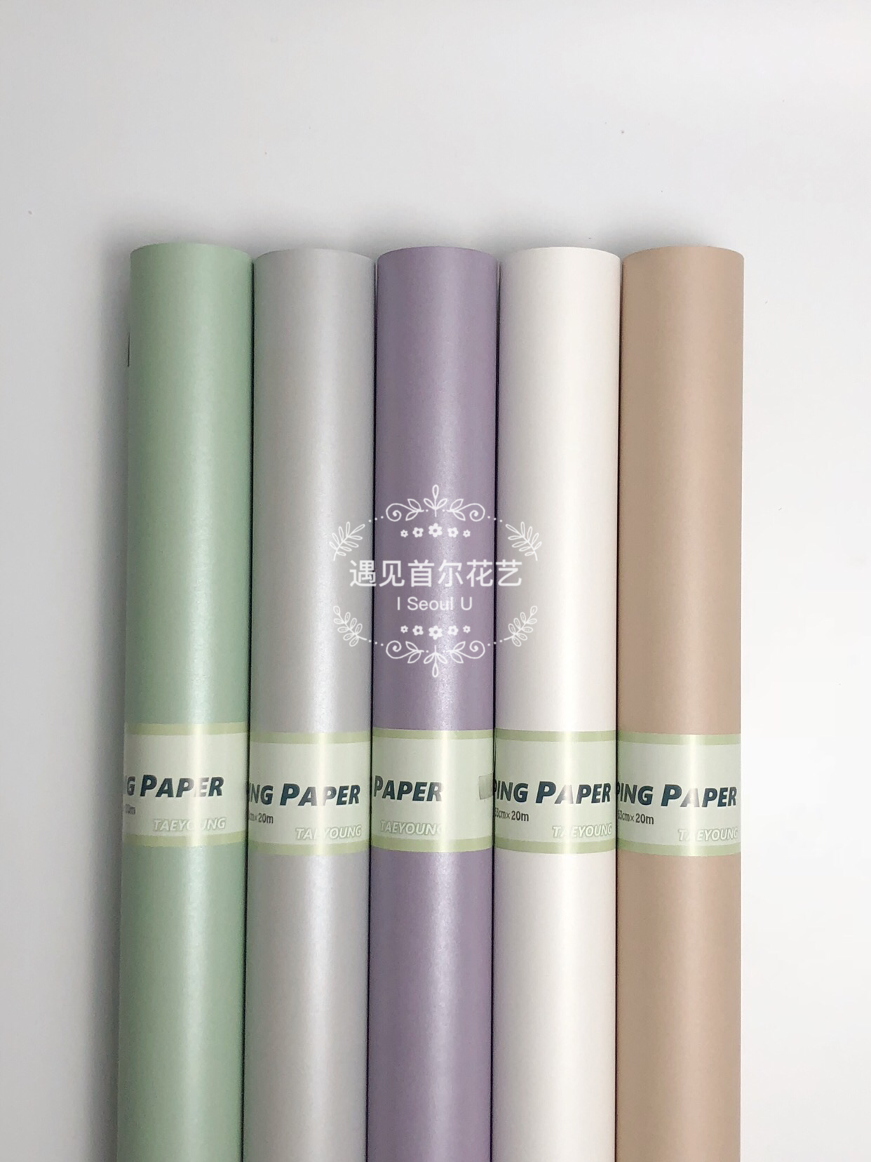 韩国进口单面珠光80g花束牛皮纸