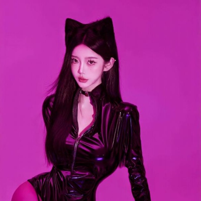 getrich 2024性感猫女黑色漆皮连体衣紧身欧美御姐辣妹制服女套装