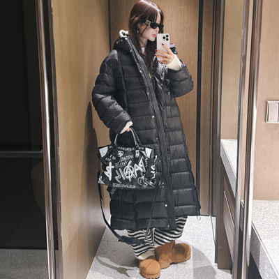 Partysu 韩国进口 官网直邮 2025冬  Pont  鸭绒长款连帽羽绒服