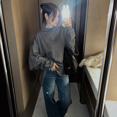 Partysu 韩国进口 官网直邮 冬季 Kahn 圆领分层长袖 T 恤