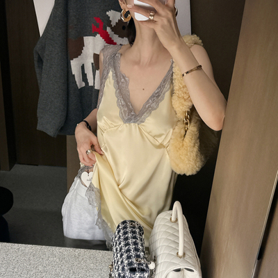 Partysu 韩国进口 官网直邮 2025秋  Around  周边蕾丝连衣裙