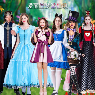 六一节爱丽丝梦游仙境cos柴郡猫儿童成人儿童红皇后疯帽子扑克士