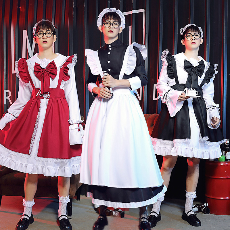 女装大佬男生反穿女仆装cosplay洛丽塔伪娘咖啡厅反串大码女仆服