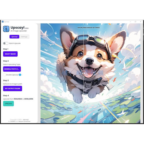 Upscayl模糊图像变高清AI智能图片画质增强无损放大工具win/mac