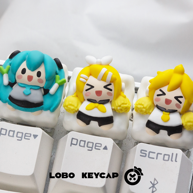 VOCALOID~初音未来镜音双子个性树脂艺术键帽机械键盘键帽礼物ESC