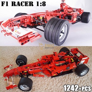 F1赛车跑车汽车拼装 拼图拼搭超跑方程式 中国积木模型男孩玩具3335