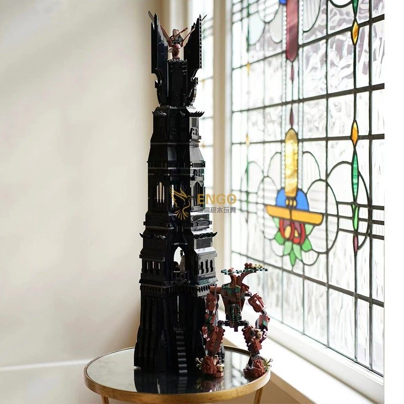 中国积木10237魔戒指环王欧散克塔黑塔甘道夫萨鲁曼拼装玩具16010