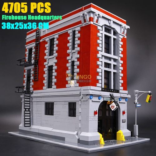 超能敢死队消防大楼拼装积木玩具