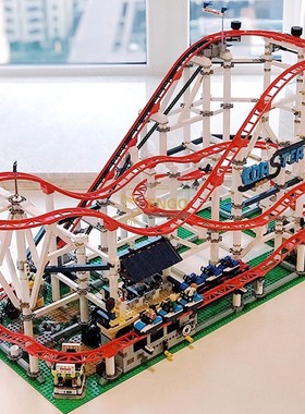 中国积木游乐园大型过山车游乐场巨大型男孩女孩拼装玩具拼图拼搭