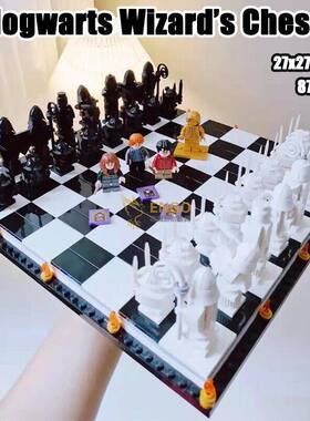 哈利波特巫师棋成人拼装积木