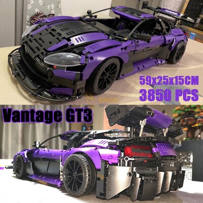阿斯顿马丁GT3跑车拼装积木玩具