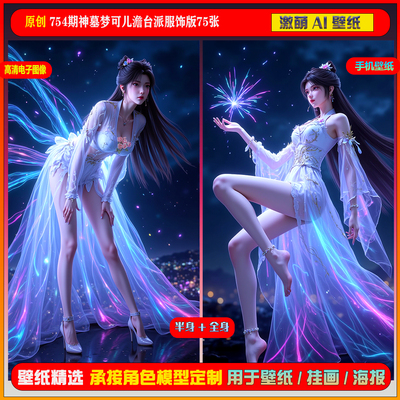 激萌原创75张 754期神墓梦可儿澹台派服饰版6K手机壁纸美图cg素材