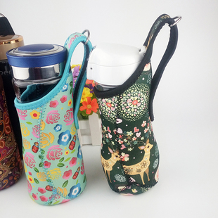 保温杯保护套玻璃富氢水杯手提袋子加厚防摔带提绳通用保温杯套