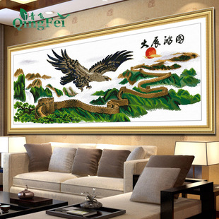 精准迎客松大展鸿图十字绣大展宏图十字绣长城老鹰鹏程万里