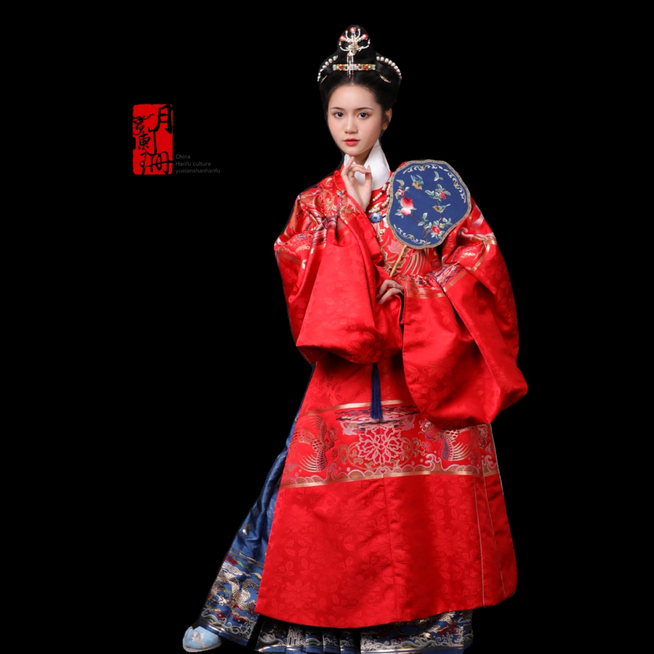 月阑珊牡丹凤纹妆花复原款汉服