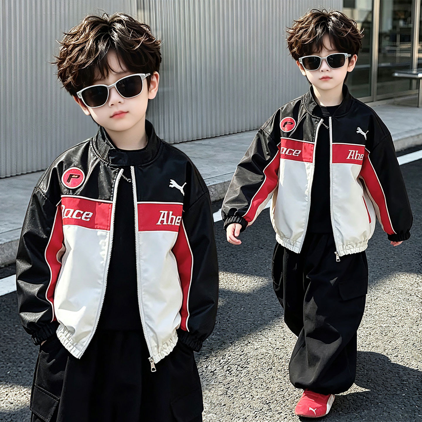 男童机车皮衣外套2026新款儿童秋装上衣韩版小男孩皮夹克洋气潮酷