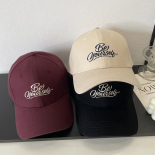 Be yourself硬顶棒球帽子男女款秋天休闲百搭时尚潮流出街鸭舌帽