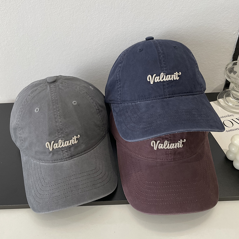 春夏软顶棒球帽立体字母刺绣百搭