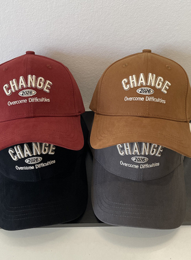 CHANGE品质刺绣硬顶棒球帽子女潮流时尚有型百搭户外休闲鸭舌帽男