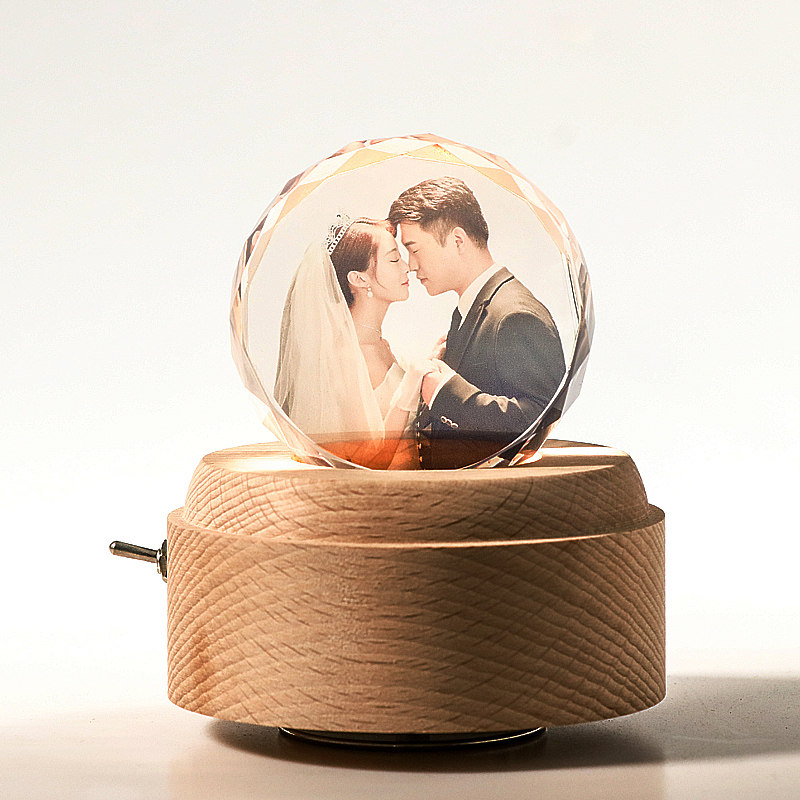 忆琉光音乐盒照片定制结婚礼物