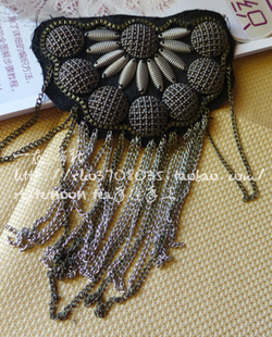 手工 流苏徽肩章胸针章胸花 首饰饰品金属 16cm 流行