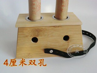 包邮竹3-4厘米单双孔艾灸盒赵氏雷火灸具大孔随身灸熏艾条温灸器