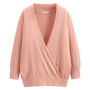 女 针织衫 诚衣乐服lativ 开襟七分袖