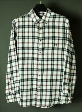 仰泳商店 CHAPS 经典纯棉刺绣格子衬衫vintage古着