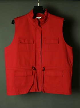 仰泳商店 Christopher&Banks 女款抽绳工装马甲户外休闲vintage