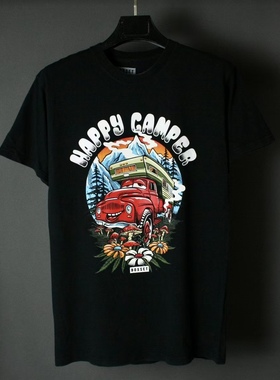仰泳商店 Boxset 快乐露营卡通涂鸦短袖T恤vintage古着