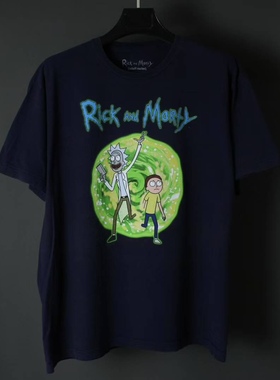 仰泳商店 Rick And Morty瑞克和莫提 卡通印花短袖T恤vintage古着