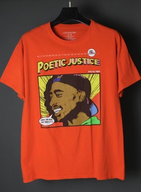 仰泳商店 Poetic Justice 2Pac复古hiphop短袖T恤vintage古着