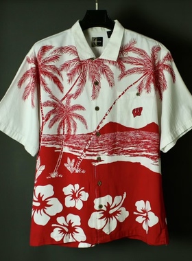 仰泳商店 Chiliwear 椰树短袖衬衫复古夏威夷衫度假vintage古着
