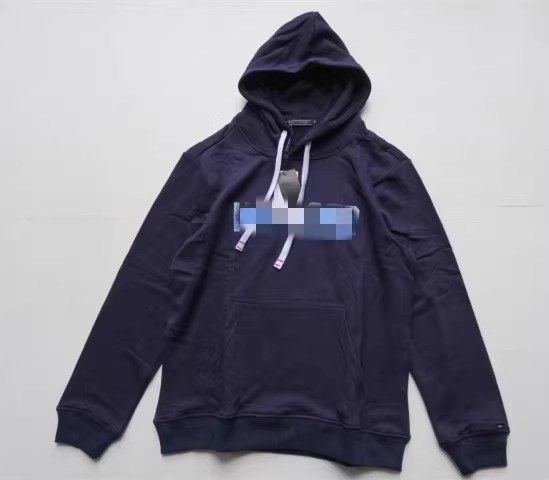 外贸经典男款秋冬纯棉毛圈刺绣LOGO连帽套头长袖卫衣