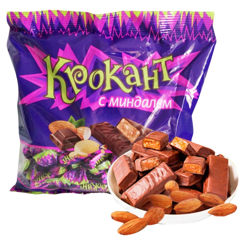 俄罗斯进口紫皮糖果 kpokaht酥糖 紫皮糖黄花生齐奥里奥爵士喜糖
