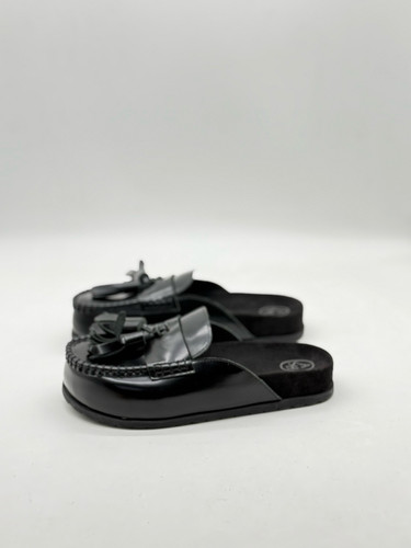 现货 正品保证 牛皮流苏 四季 厚底舒适 氛围包头 拖鞋 女 A