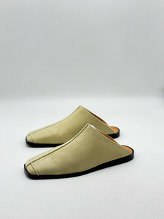 皮垫光脚穿 好穿 百搭 轻盈舒服 果绿 包头拖女 磨砂皮