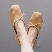 芭蕾鞋 East 超软糯小羊皮 Balletcore中口小方头法式 West Office