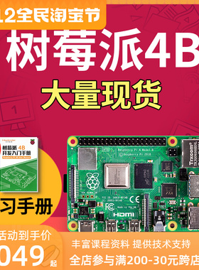 树莓派4b主板 4G8Gpython编程套件linux开发板视觉Raspberry Pi 4