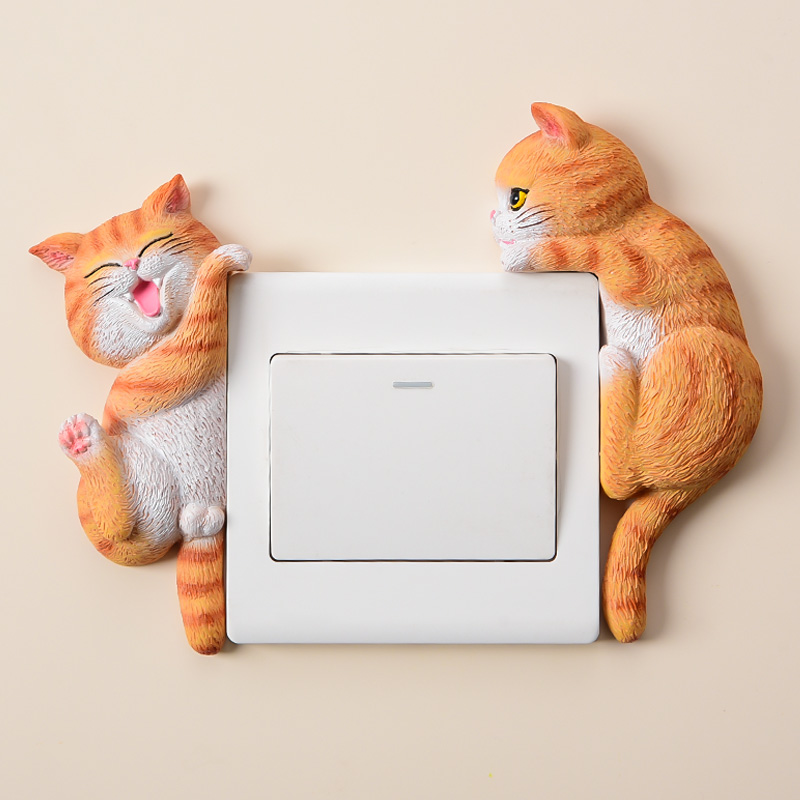 可爱猫咪3D立体卡通开关贴