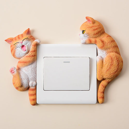 可爱猫咪3D立体卡通开关贴