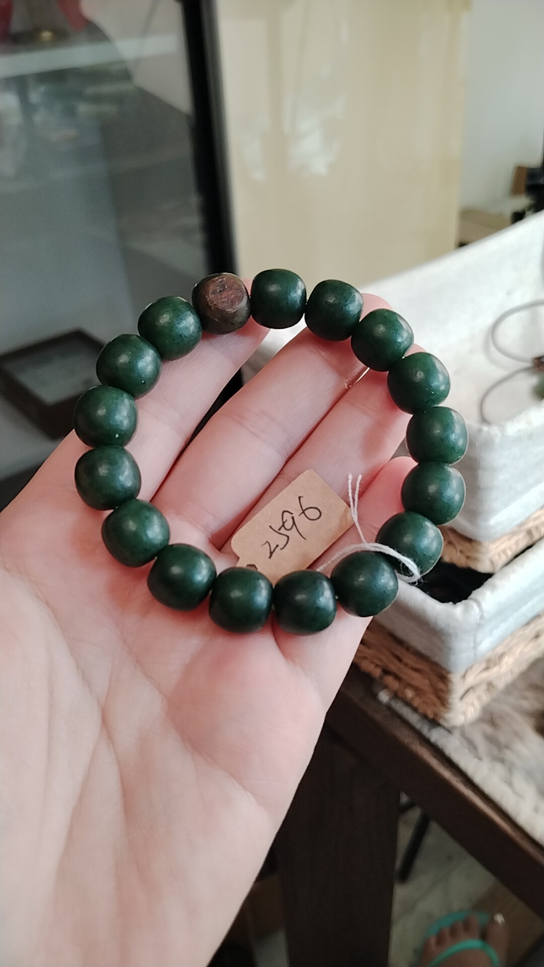 碧玉手串老型珠卡12特价不退换随机发货也可以选