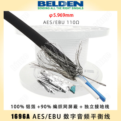 BELDEN 1696A百通数字平衡音频线 110欧AESEBU平衡线  户外 USA