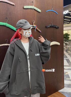 somi家 韩国直邮chancechance cec拉链卫衣 ins网红同款授权正品