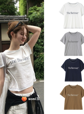 somi家 韩国直邮 the barnnet 八奶25新款Logo Palette字母短袖