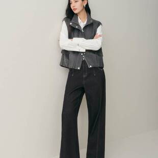 商场同款2025冬季新款显瘦时尚百搭毛呢马甲式大衣外套A1AAF4148