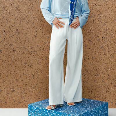 商场同款26春装新款女装显瘦高腰休闲直筒阔腿牛仔长裤A1HAG2152