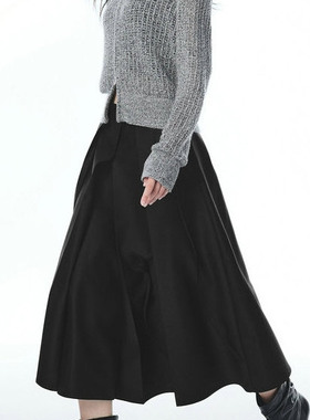 【商场同款】2025秋季新款仙女伞裙立体花朵长裙百褶A字A1GFF3529