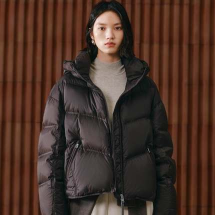 商场同款25冬季新款火山岩发热龟背羽绒服女保暖羽绒衣A1ACF4412