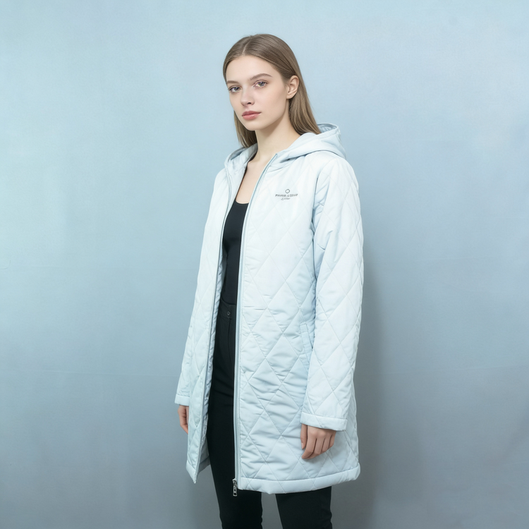 孤码LL码 吊牌价16000日币 超轻薄夹棉 轻奢M家女款长款轻薄棉衣